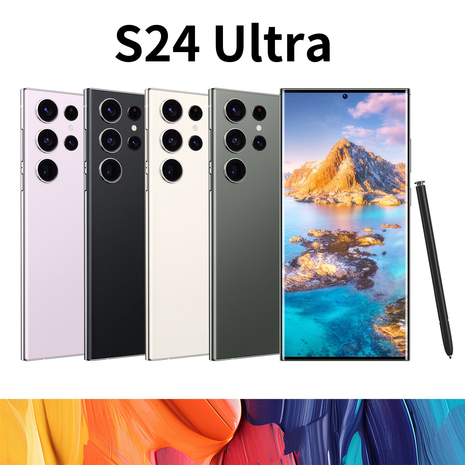 Smart Mobile Phone Hot Sale Custom Original S24 Ultra Android 5G Smartphone 5g Lcd Quad Core 5MP Android 10 MTK Dimensity Series